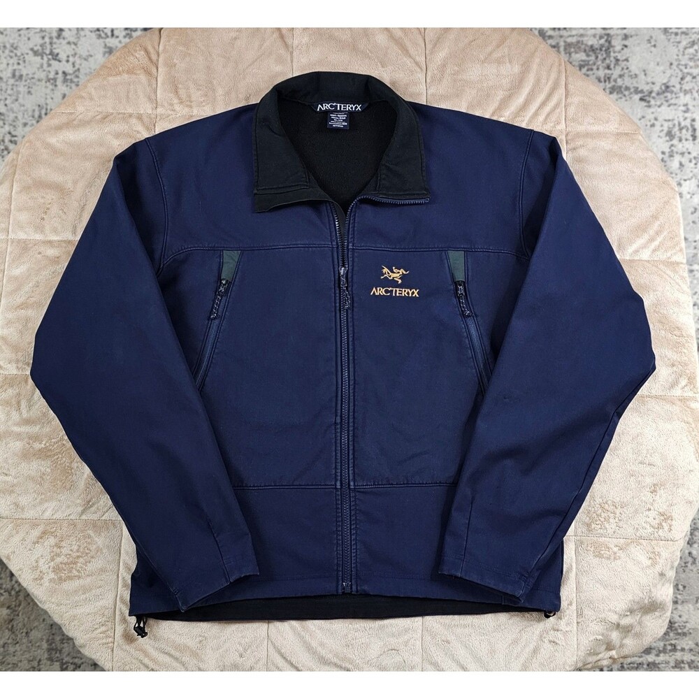 Vintage Arc’teryx Gamma SV Polartec Soft Shell Jacket Mens XL Navy Gold Gorpcore